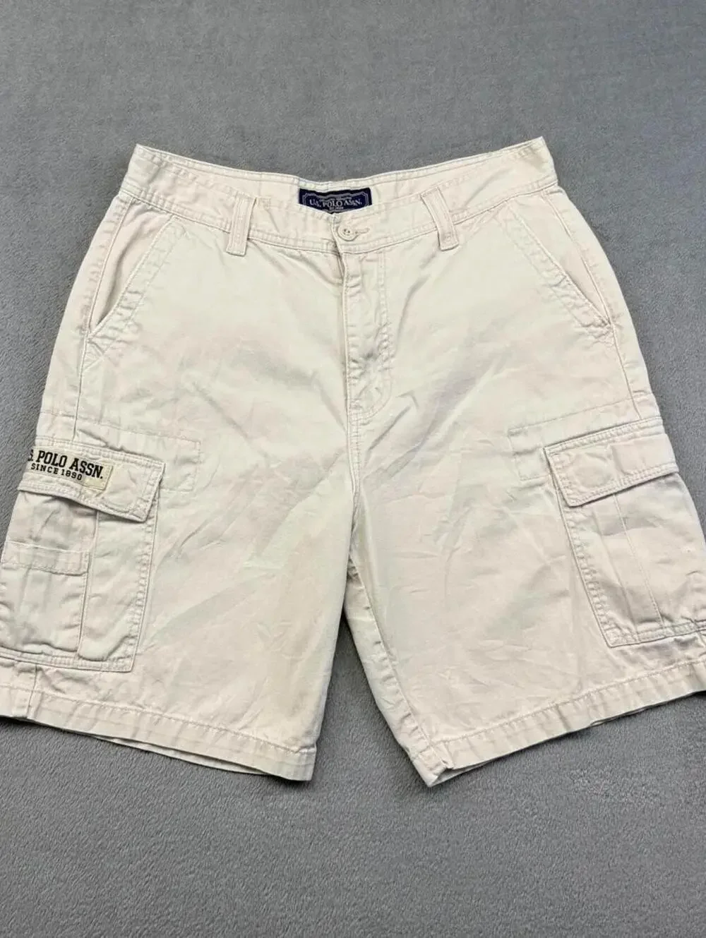 Men's US Polo Assn Heavy Cargo Beige Shorts